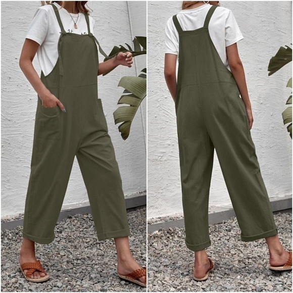 Pants - 037 Cozy Pocket Loose Fit Jumper Jumpsuit
